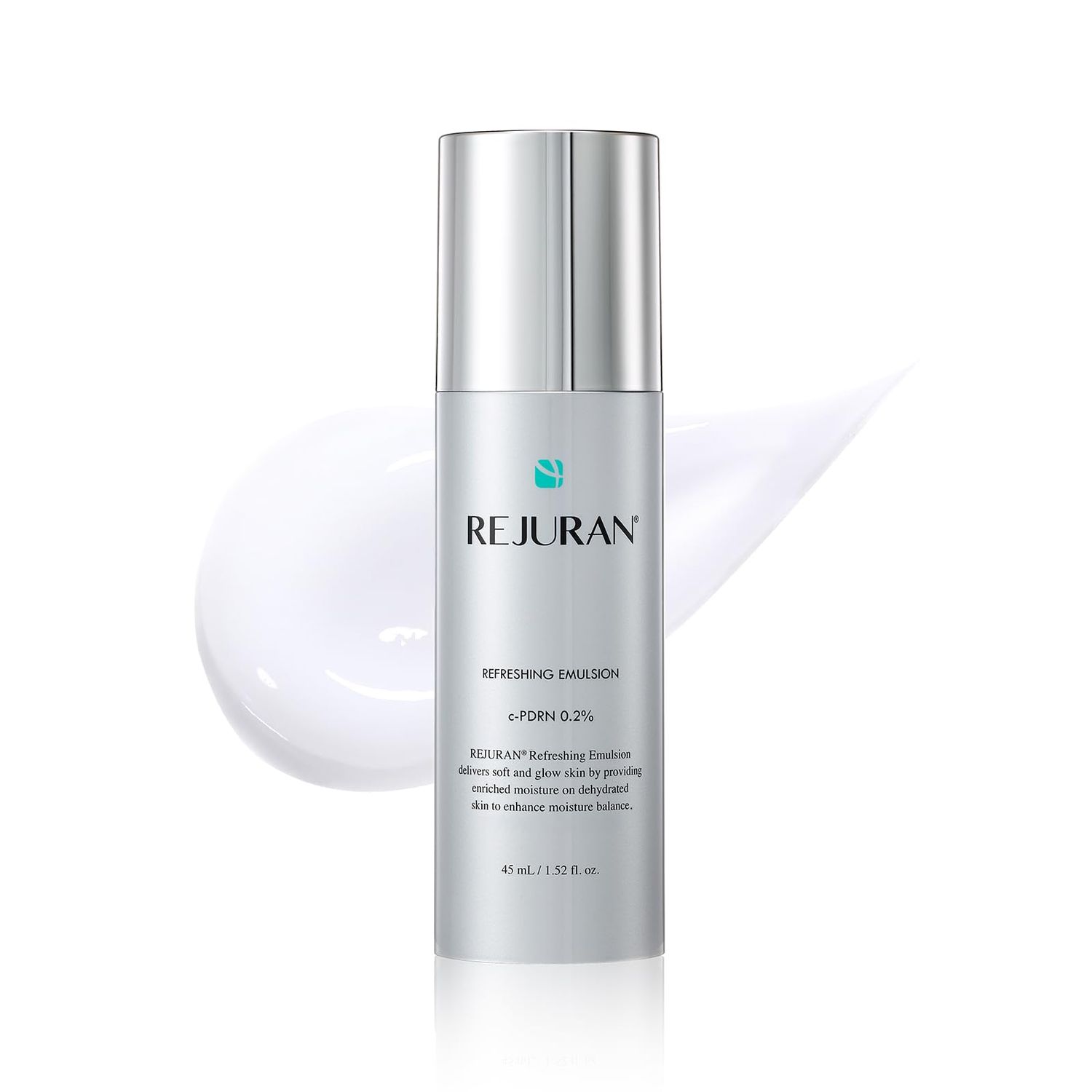 REJURAN Refreshing Emulsion, c-PDRN - Deep Hydration, Radiance-Boosting Moisturizer for Firmness, Skin Elasticity, and Optimal Moisture Balance. Korean Skin Care (1.52 fl oz)