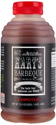SGT. Harts Chipotle Flavor BBQ Sauce - 22.04 OZ Barbecue Sauce for Chicken, Beef, Pork, Seafood, Noodles, Burgers, Ribs, Grilling &amp; Wings
