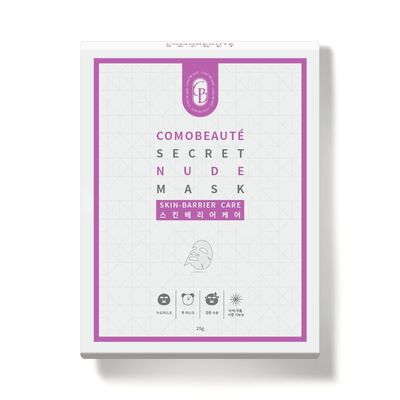MissDragon COMOBEAUTE Skin Barrier Facial Mask (10 Pack) - Korean Skincare Natural Skin Barrier Hydrating Facial Sheet Mask Cica Hyaluronic Acid Niacinamide Adenosine