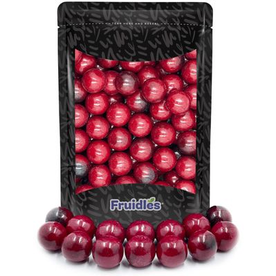 Fruidles Gum Balls Fruit Flavored, Candy Buffet Treats, Machine Size Refills, Kosher Certified Parve, 1&quot; Inch (Black Cherry, 1 Pound)