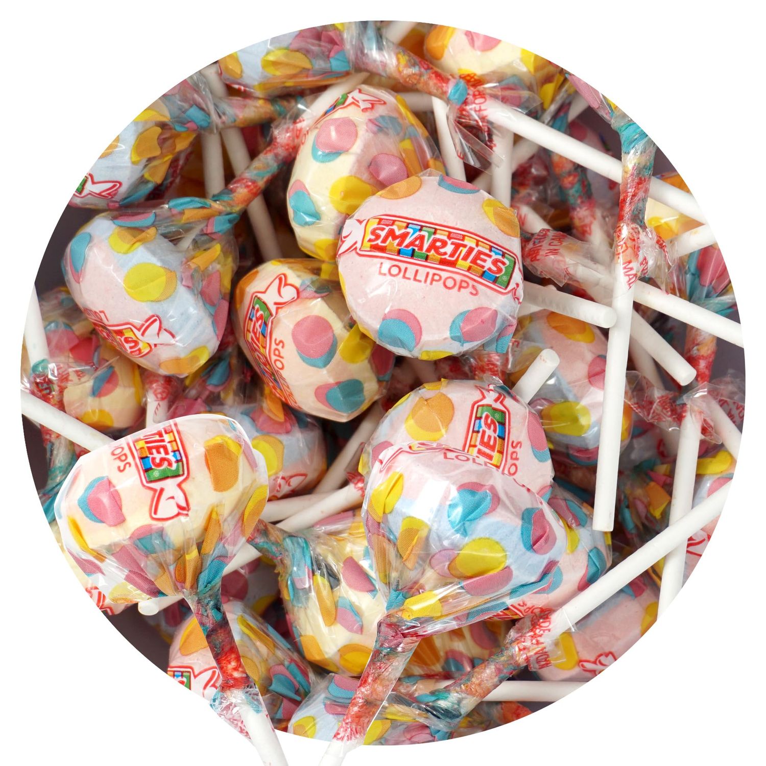 Smarties Lollipops, 3 Pound Bulk Bag (Approx. 150 pieces), Individually Wrapped Smarties Suckers, Lollies