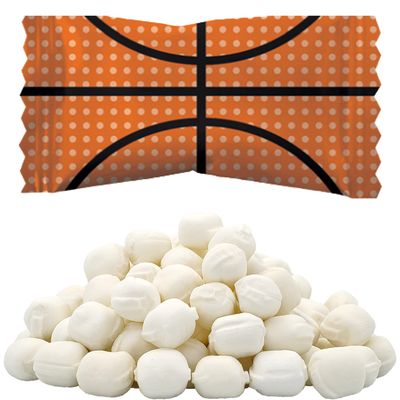 Basketball Sports Buttermints, After Dinner Mint Candies, Fat-Free, Kosher Certified, Individually Wrapped (55 Pieces)