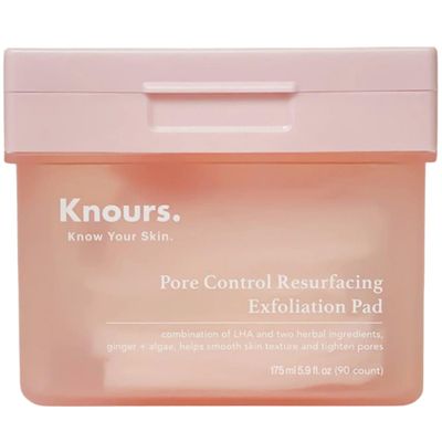 Knours. Pore Control Resurfacing Exfoliation Pad, Hydrating &amp; Sebum Control with Plant Extract 90 Count (175ml 5.9 fl.oz.) K-Beauty Skincare