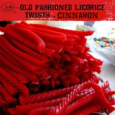 Cinnamon Licorice Twists Pack of 3 - Spicy Fat-Free Old Fashioned Gourmet Red Hots Cinnamon Candy in Bulk - Soft &amp; Chewy Texture with Bold Fresh Flavor - Easter Candy - (Total 24oz)