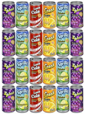 Set of 24 - .25oz Mini Soda Can Fizzy Candy! - Goody Bag Filler - Party Favor - 4 Assorted Flavors!