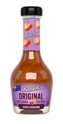 Bunsters 8/10 Heat Hot Sauce - (Australian Hot Sauce packed with Fruit and Veg) (Previously 7/10 Heat)