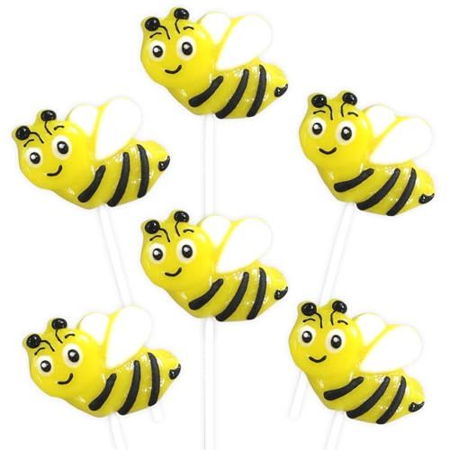 Bee Candy - 24 Lollipops Individually Wrapped - Lemon Flavored Suckers