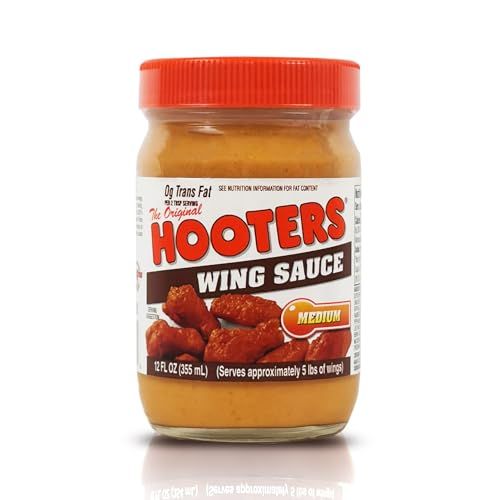 Hooters Original Medium Wing Sauce, 12 Ounce (Pack of 6)