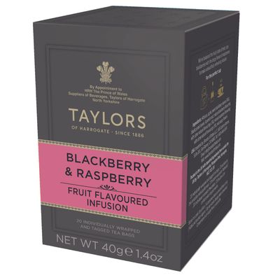Taylors of Harrogate Blackberry &amp; Raspberry Herbal Tea, 20 Teabags