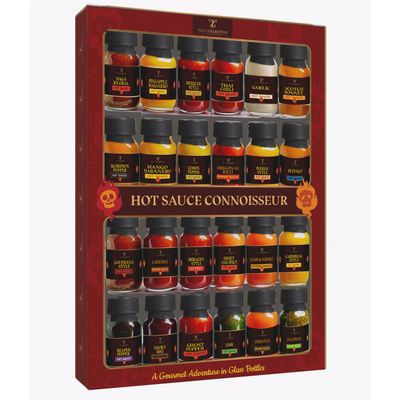 Hot Sauce Gift Sets - Hot Sauce Variety Pack, Hot Sauce Sampler, 24 Mini Hot Sauce Bottles, Hot Sauce Gift Sets For Men Hot Sauce Collection Gift Set, Food Gifts For Men, Women Hot Sauce Gift Sets