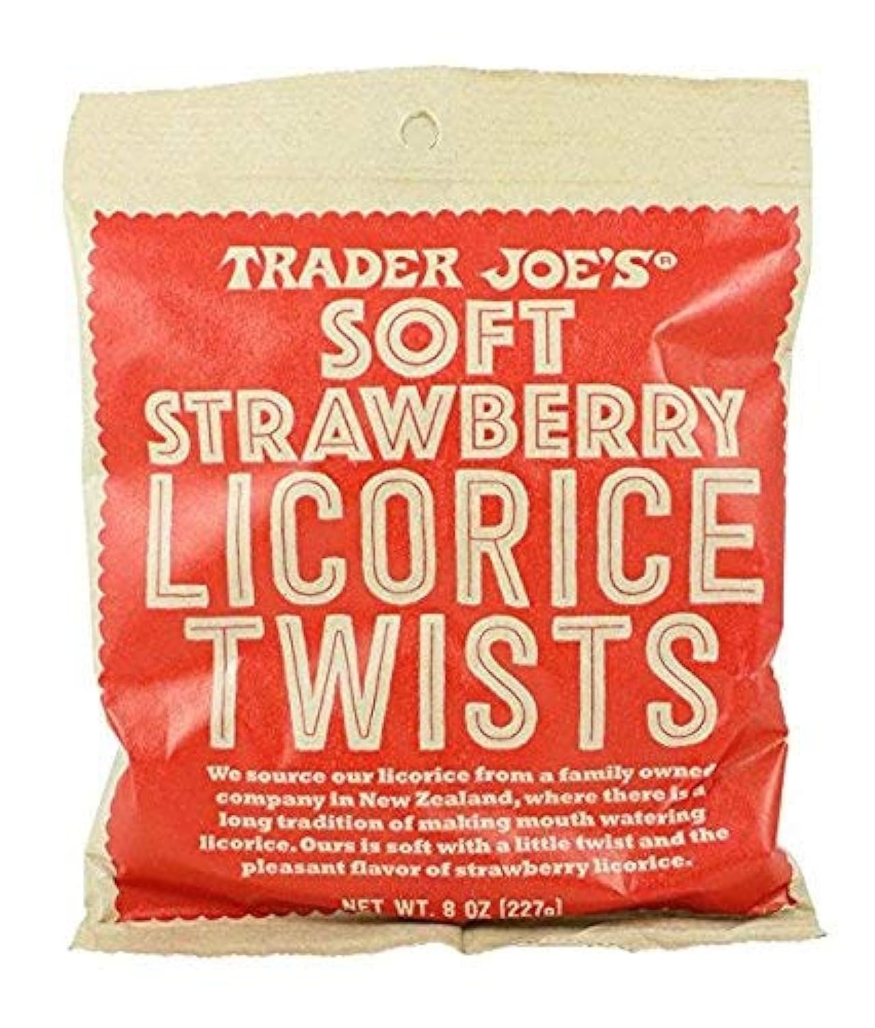 Trader Joe&#39;s Soft Licorice Twists 8oz (Strawberry Licorice, 5 Pack)