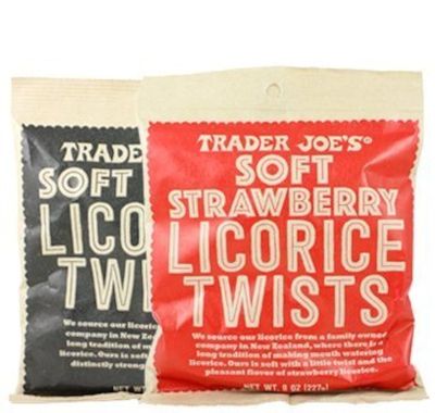 Trader Joe's Soft Licorice Twists 8oz (Strawberry Licorice, 5 Pack)