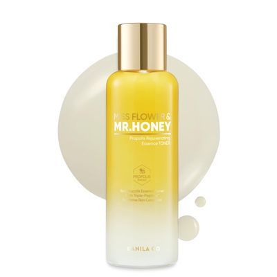 BANILA CO Miss Flower &amp; Mr Honey Propolis Rejuvenating Essence Toner Hydrating Toner with Propolis Extract &amp; Royal Jelly Hydrating Korean Skincare for Youthful Radiance (190ml / 6.42 fl oz)