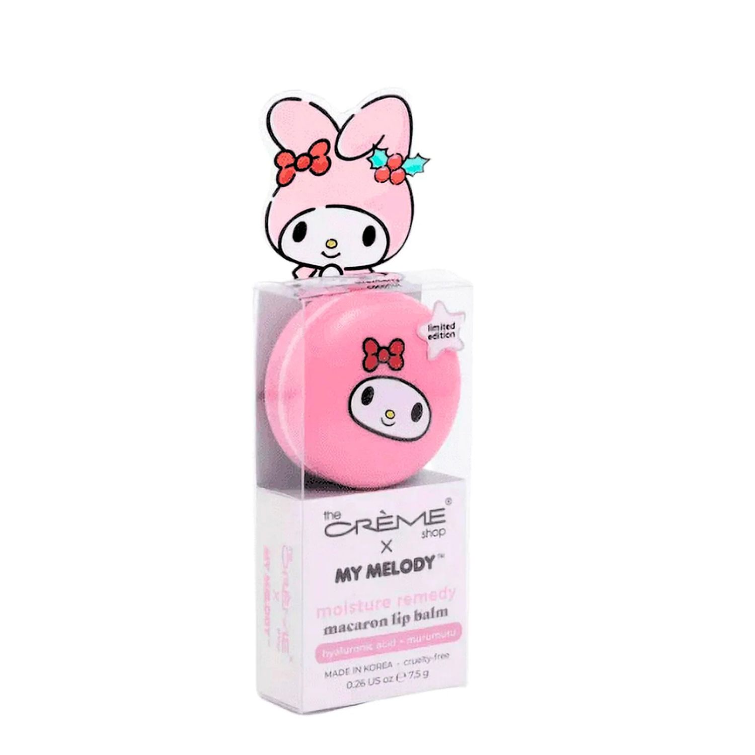 The Crme Shop x My Melody Moisture Remedy Macaron Lip Balm Korean Lip Balm with Murumuru Butter and Hyaluronic Acid