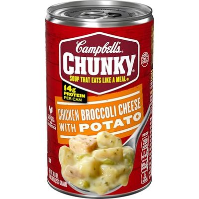Campbell&#39;s Chunky Soup, Chicken Broccoli Cheese Soup, 18.8 Oz Can