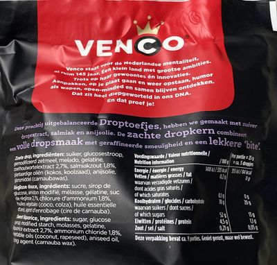 Venco Droptoefjes Zacht Zoet I Soft and Sweet Licorice I Dutch licorice I 225g 7.93 ounce