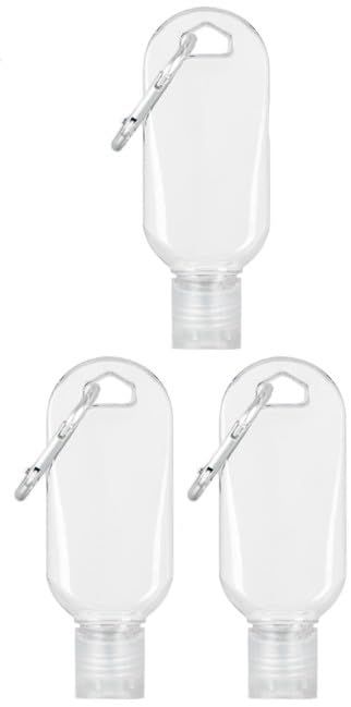 3Pcs Transparent Portable Hot Sauce Keychain Bottles - Mini Ketchup Containers for On-The-Go - Refillable Travel Size Hot Sauce Keychain, 2oz/50ml Bottles,Sauces,Gravies and Marinades,Hot Sauce