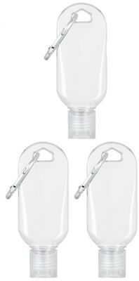 3Pcs Transparent Portable Hot Sauce Keychain Bottles - Mini Ketchup Containers for On-The-Go - Refillable Travel Size Hot Sauce Keychain, 2oz/50ml Bottles,Sauces,Gravies and Marinades,Hot Sauce