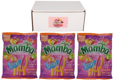 SECRET CANDY SHOP Mamba Fruit Chews Magic Sticks Candy 4 Flavors Combos in Bag (Pack of 3)