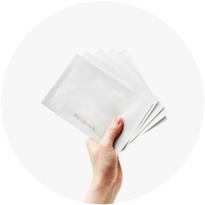 Deepond Signature Origin 100 Snow Mushroom Mask (5-packs), 100% Snow Mushroom Extract Serum Facial Sheet Masks for All Skin Types, Korean Best Hydrating Skincare Sheet Masks for Glass Skin Face