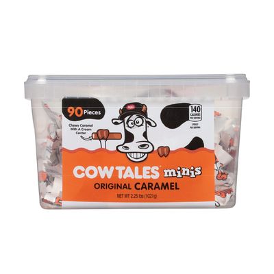 Goetze&#39;s Candy Vanilla Cow Tales Minis - 2.25 Pound Tub (36 Ounces) - Fresh from the Factory