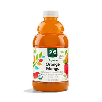 365 by Whole Foods Market, Organic 100% Juice, Flavored Juice Blend from Concentrate, Orange Mango, 32 Fl Oz