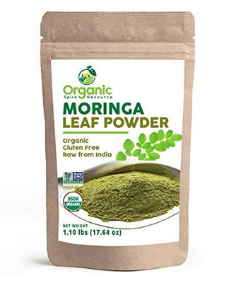Organic Moringa Powder - 1.10 lbs (17.64 oz) USDA Organics, Non-GMO, Kosher, Halal, Moringa Olifera Powder - 100% Raw and Natural, by SHOPOSR