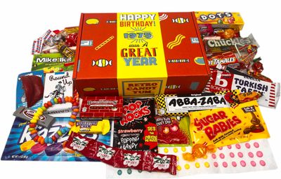 Retro Candy Yum Candy 1975-50th Birthday Vintage Candy Box Childhood Nostalgic 1970s sweets JR