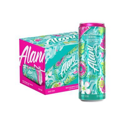 Alani Nu WATERMELON WAVE Sugar Free, Low Calorie Energy Drinks 200mg Caffeine Biotin B Vitamins Zero Sugar 10 Calories 12 Fl Oz Cans 12 Pack