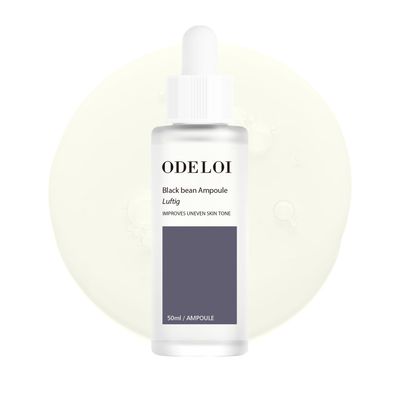 ODELOI Black bean Ampoule Luftig, Skin Calm Ampoule with Skin Vitalizing, for Sensitive and Combination Skin, Mild Ampoule for Face, Korean Skin Care 1.69 fl.oz.
