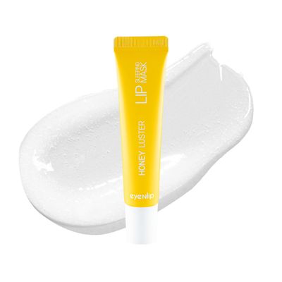 eyeNlip Honey Luster Lip Sleeping Mask - Hydrating Overnight Treatment for Dry, Chapped Lips - Soothing Honey Balm with Long-Lasting Moisture, Gentle Exfoliation