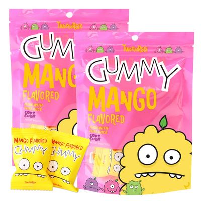 TwoFourSix Mango Gummy Candy - Soft, Chewy Mango Flavor Gummies (Pack of 2)