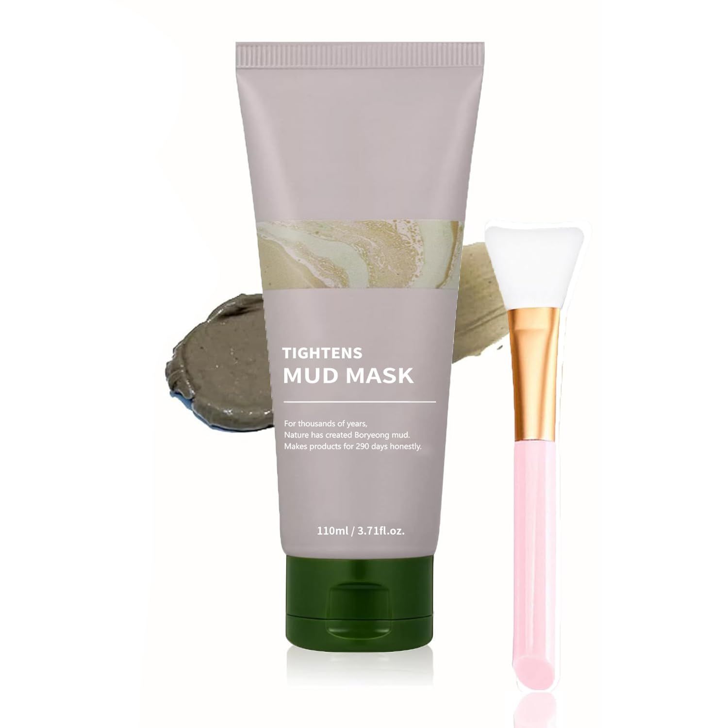 TLM Recovery Mud Mask Relief Mud Mask Korean Mud Masks for Face Hydrating &amp; Moisturizing Deep Pore Cleanser With brush