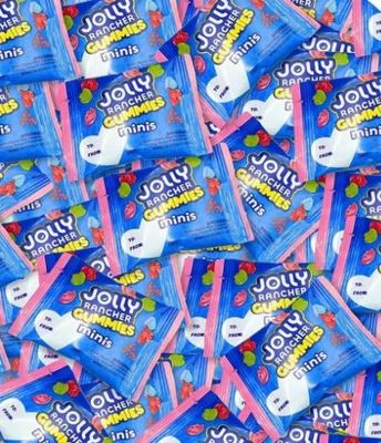 Jolly Ranchor Mother&#39;s Day Gummies Minis 15 pack Fifteen Pouches Perfect for Snacking Classroom Gifts, Mother&#39;s Day, Assorted Fruity Flavors Candy Gummy