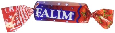 Falim Sugarless Plain Gum, Individually Wrapped, Strawberry Flavored, 100 Piece