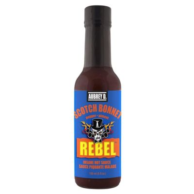 Aubrey D. Rebel Scotch Bonnet Hot Sauce, Spicy Pepper Flavor For Meat, Fish, Chicken &amp; Vegetables