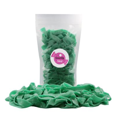 Smarty Stop Sour All Flavor Gummy Belts Candy 1 Pound (Green Apple)