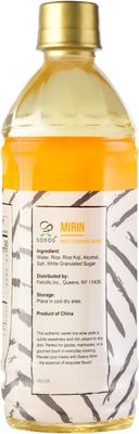 Soeos Mirin, Japanese Cooking Wine, 16.9 fl oz (Pack of 1), Mirin Rice Wine, Authentic Natural Sugar Sweet Rice Cooking Wine for Cooking, Condiments, Seasoning Homemade Sauces, Japanese Seasoning