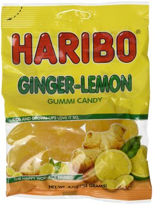 Haribo Ginger-lemon Gummi Candy 4 Oz each (pack of 3)