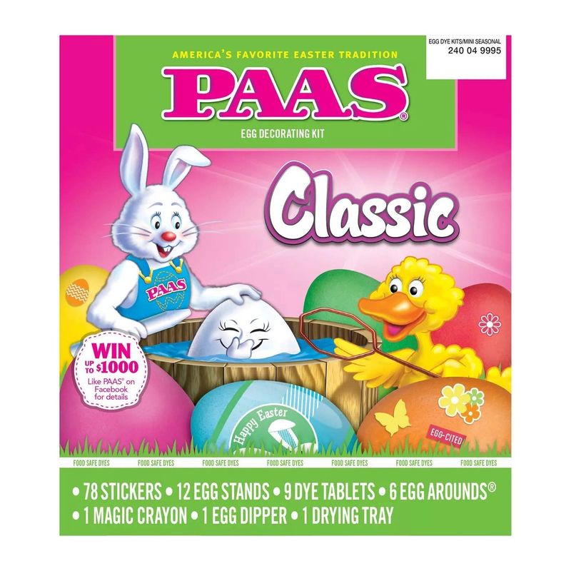 PAAS Classic Easter Egg Decorating Kit - America&#39;s Favorite Easter Tradition