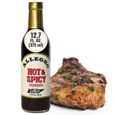 ALLEGRO - The Marinate Everything Marinades Perfect Marinades for Meat &amp; Veggies Marinade for Grilling, Roasting &amp; Cooking Kosher &amp; Gluten Free 12.7 Oz (Pack of 1) - Hot &amp; Spicy