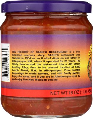 Sadie's of New Mexico Salsa, Hot 16 Oz (Pack of 3)