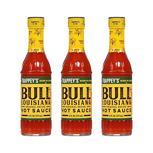 Trappey&#39;s Bull Brand Louisiana Hot Sauce, 6 Ounce (Pack of 3)