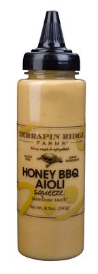 Terrapin Ridge Farms Honey BBQ Aioli - One 8.5 Ounce Squeeze Bottle
