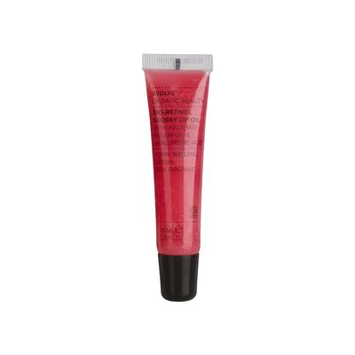 Evolve Organic Beauty - Bio-Retinol Glossy Lip Oil with Hyaluronic Acid Plump, Nourish, Hydrate Vegan, Clean, Cruelty-Free Beauty (0.5 fl oz 15 ml) Package May Vary