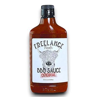 Original BBQ Sauce, 12.5oz - Sweet &amp; Smoky Texas Barbecue Sauce with a Spicy Kick - Great for Grilling, Marinating, Dipping, &amp; Glaze - Real Ingredients for Pit Masters, made in TX - Freelance Foods