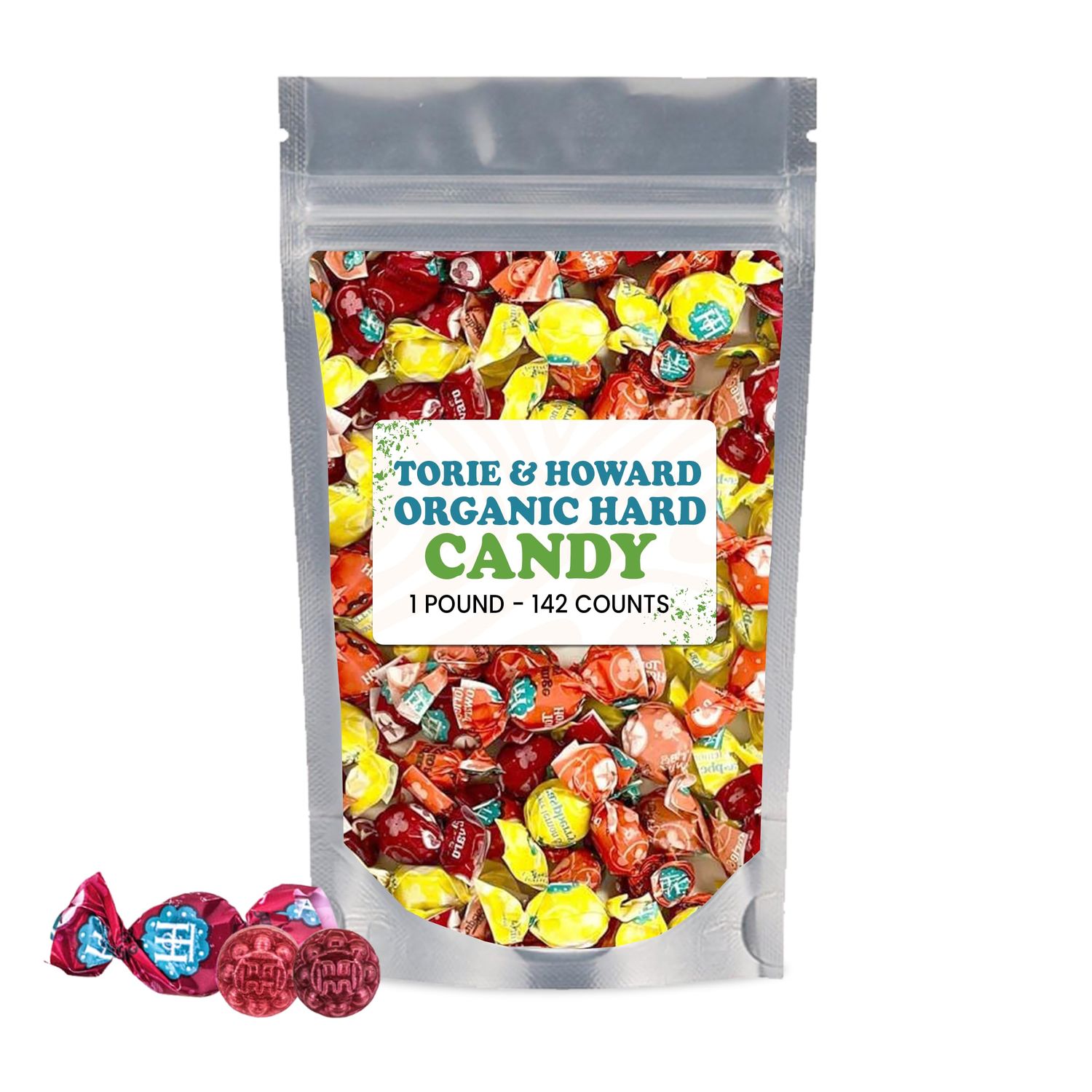Torie &amp; Howard - Organic Hard Candy - Organic Candy Individually Wrapped - Clean - Dye Free Candies Natural hard Candies Bulk - 16oz-1lb - 142 Count