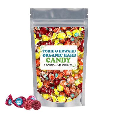 Torie &amp; Howard - Organic Hard Candy - Organic Candy Individually Wrapped - Clean - Dye Free Candies Natural hard Candies Bulk - 16oz-1lb - 142 Count