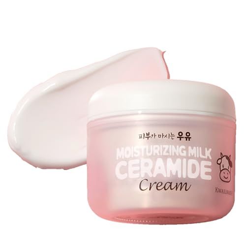 WELCOS Kwailnara Moisturizing Milk Ceramide Cream Long Lasting Hydrating, Soothing, Nourishing w/Milk Protein Extract, Royal Jelly, Ceramide Korean Skin Care 100ml / 3.38 Fl. oz