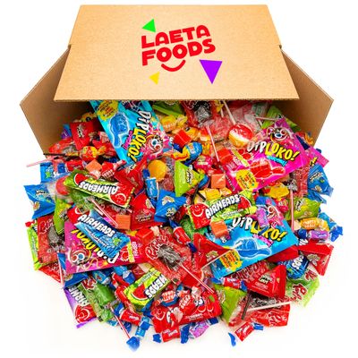 Party Candy Assortment 12 Pound Box - Approx. 930 Count Warheads, Kool-Aid, Lollipops, Dip Loko, Popping Rocks Easter Egg Hunt Goodies